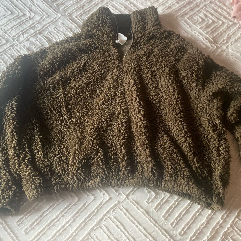 H&M Olive Green Sherpa Jacket